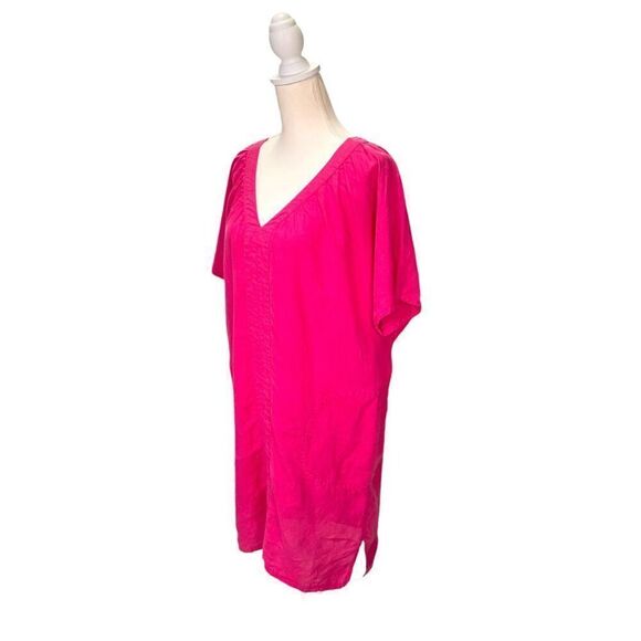 Weekend MaxMara Womens Fuchsia V-Neck Tunic Dress Size Large - Picture 3 of 5